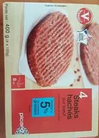 Mängden socker i Steaks hachés pur bœuf