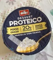 Mängden socker i Dessert proteico alla vaniglia con panna