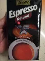 Mängden socker i Espresso natural