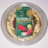 Mängden socker i Hummus mit Topping - Getrocknete Tomate