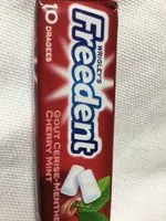 Mängden socker i Freedent wrigley's gout cerise-menthe