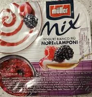 Mängden socker i Mix yogurt more e lamponi