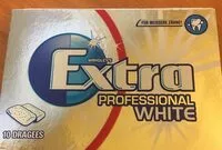 Mängden socker i Chewing gum Extra professional WHITE