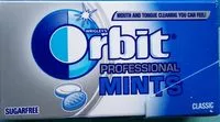 Mängden socker i Orbit professional mints