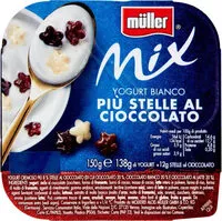 Mängden socker i Mix yogurt bianco più stelle al cioccolato