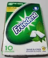 Mängden socker i Freedent Menthe Verte