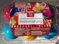 Mängden socker i 6 bunte Brotzeit-Eier aus Bodenhaltung