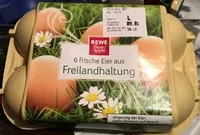 Mängden socker i 6 frische Eier aus Freilandhaltung