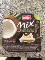 Mängden socker i Muller Mix Yogurt Bora Bora 150g