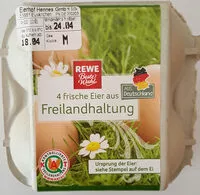 Mängden socker i 4 frische Eier aus Freilandhaltung