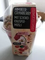 Mängden socker i Frühstücksmüsli Himbeer-Cranberry mit Schoko-Knusper-Müsli