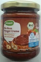 Mängden socker i Alnavit Bio Nuss Nougat Creme, 200 g