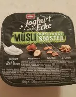 Mängden socker i Joghurt mit der Ecke Müsli | Haselnuss Roasted