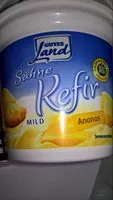 Mängden socker i Sahne Kefir mild Ananas