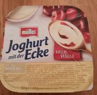 Mängden socker i Joghurt mit der Ecke Kirsche Vanilla
