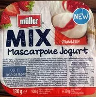 Mängden socker i MIX mascarpone strawberry jogurt