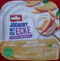 Mängden socker i Joghurt mit der Ecke Mango + Mascarpone