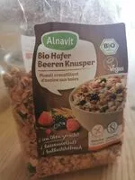 Mängden socker i Bio Hafer Beeren Knusper Müsli
