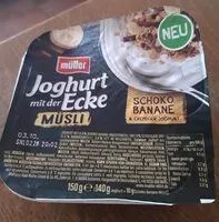 Mängden socker i Joghurt mit der Ecke Müsli Schoko&Banane