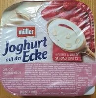 Mängden socker i Joghurt mit der Ecke Himbeere & weisse schoko splits