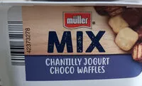 Mängden socker i Müller mix choco waffles