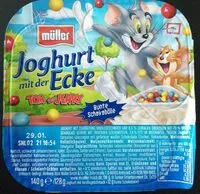 Mängden socker i Joghurt mit der Ecke Bunte Knusperkugeln