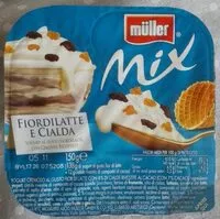 Mängden socker i Müller Mix Fiordilatte e Cialda