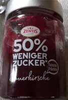 Mängden socker i 50% weniger Zucker - Sauerkirsch