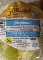 Mängden socker i Eisbergsalat aus Deutschland
