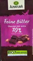 Mängden socker i Feine Bitter Chocolat noir extra 70%