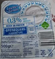 Mängden socker i Magerquark 0,3 % Fett