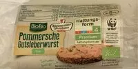 Mängden socker i Pommersche Gutsleberwurst