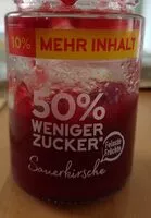 Mängden socker i Sauerkirsche Fruchtaufstrich