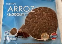 Mängden socker i Tortitas de arroz con chocolate negro 54%