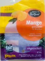 Mängden socker i Gedrocknete Mango in Streifen