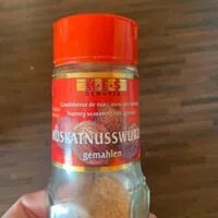 Mängden socker i Muskatnuss, gemahlen