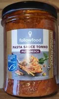 Mängden socker i Pasta Sauce Tonno Puttanesca (Tomatensauce mit Thunfisch)