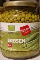 Mängden socker i Erbsen fein Green organics