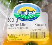 Mängden socker i Paprika Mix Klasse 1
