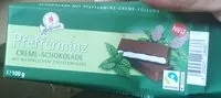 Mängden socker i Pfefferminz Creme-schokolade mit Natürlichem Pfefferminzöl