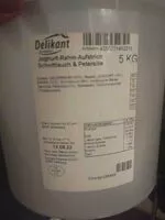 Mängden socker i Joghurt Rahm Aufstrich Schnittlauch Petersilie