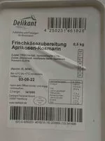 Mängden socker i Frischkäsezubereitung Aprikosen-Rosmarin