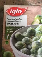 Mängden socker i Rahm-Gemüse Rosenkohl