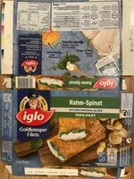 Mängden socker i Goldknusper-Filets Rahm-Spinat mit dem Blubb