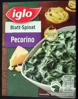 Mängden socker i Blatt-Spinat Pecorino