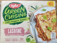 Mängden socker i Green Cuisine vegetarische Lasagne
