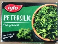 Mängden socker i Petersilie fein gehackt