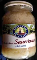 Mängden socker i Delikatesse Sauerkraut mild-würzig
