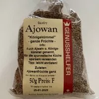 Mängden socker i Ajowan (Königskümmel)