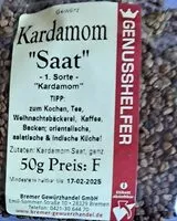 Mängden socker i Kardamom Saat